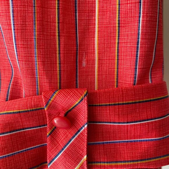 Tiger Lily‎ sz L VINTAGE stripped 70s polyester blouse - Picture 6 of 9